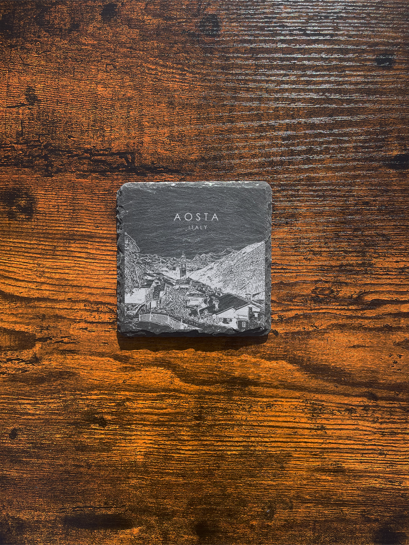 Aosta Italy Slate Coaster