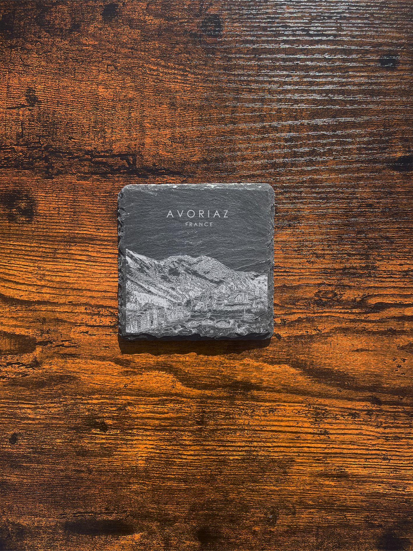 Avoriaz France Slate Coaster