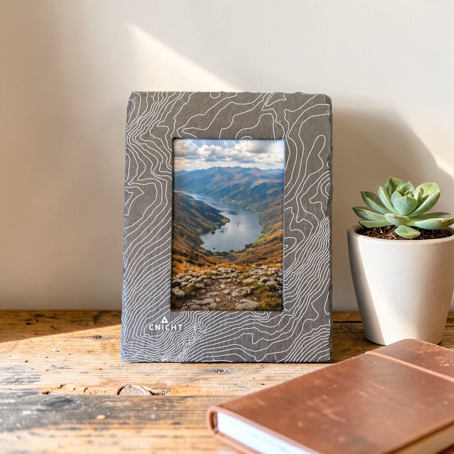 Cnicht - Snowdonia/Eryri - Contour Slate Photo Frame