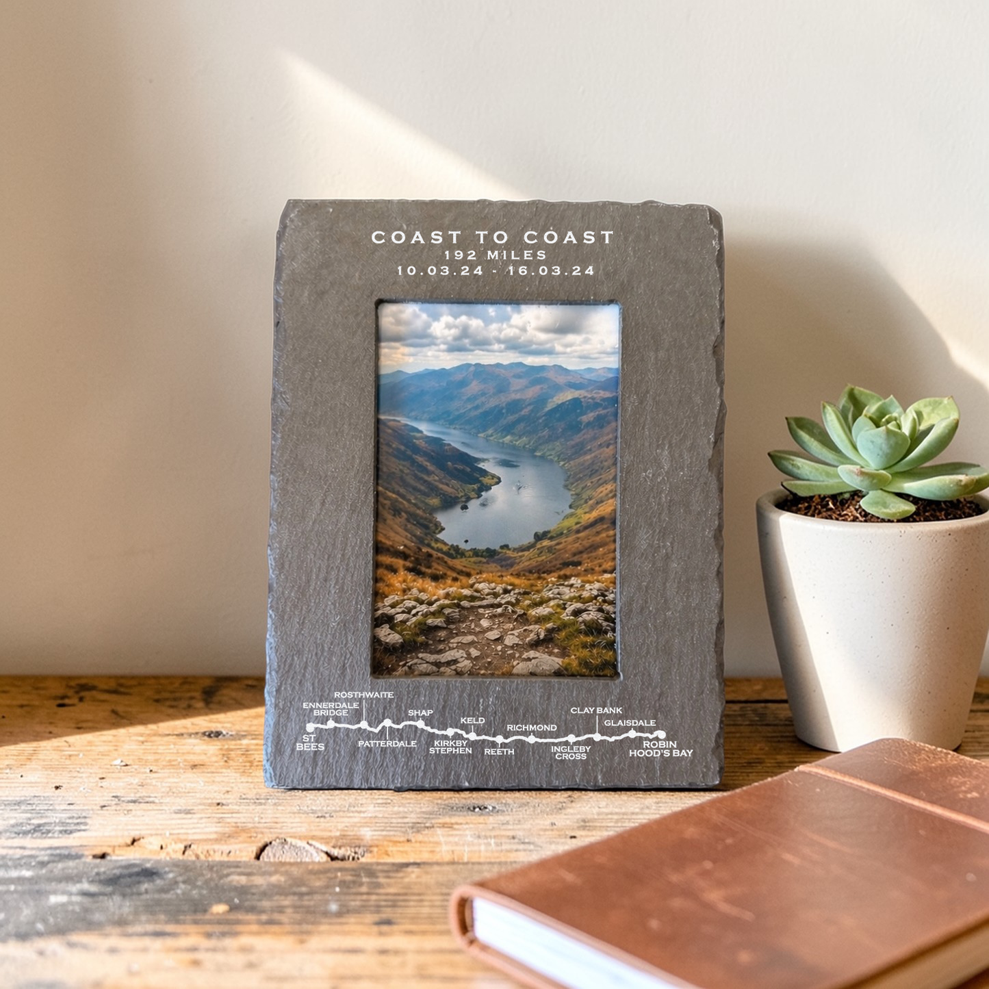 Coast to Coast - Route Slate Photo Frame