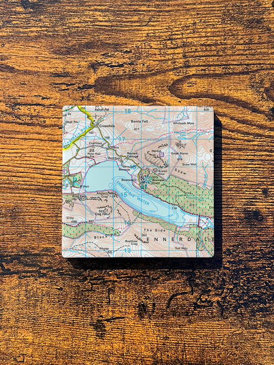 Ennerdale Water Ceramic Coaster ⇻ Map