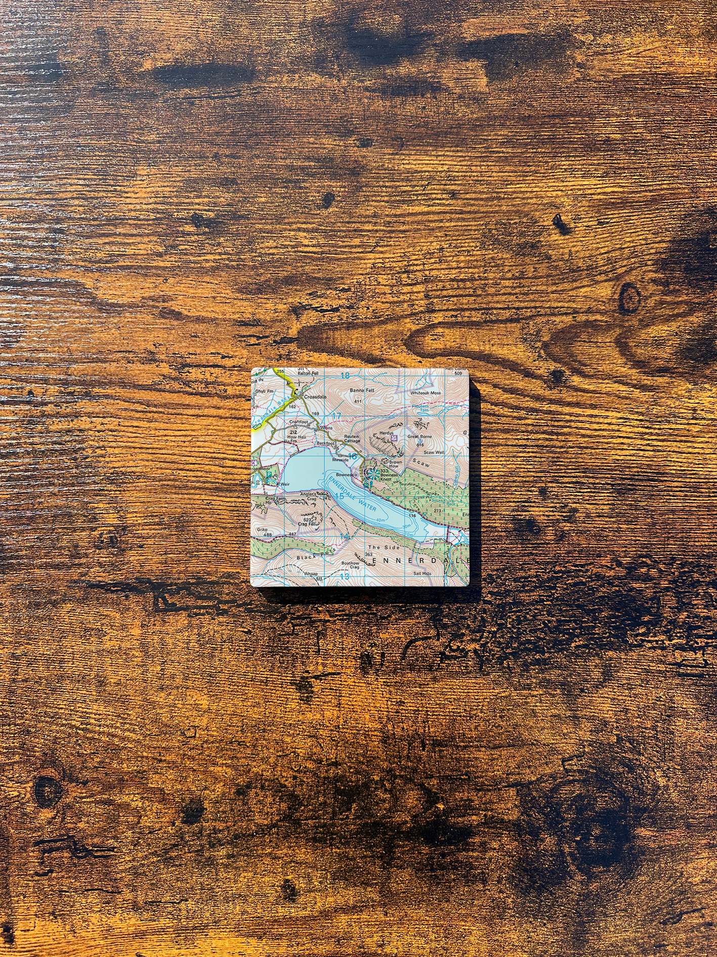 Ennerdale Water Ceramic Coaster ⇻ Map