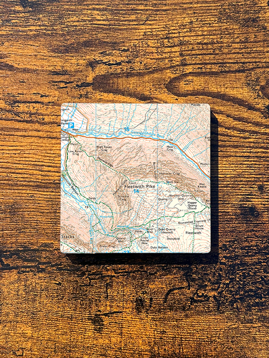 Fleetwith Pike Ceramic Coaster ⇻ Map