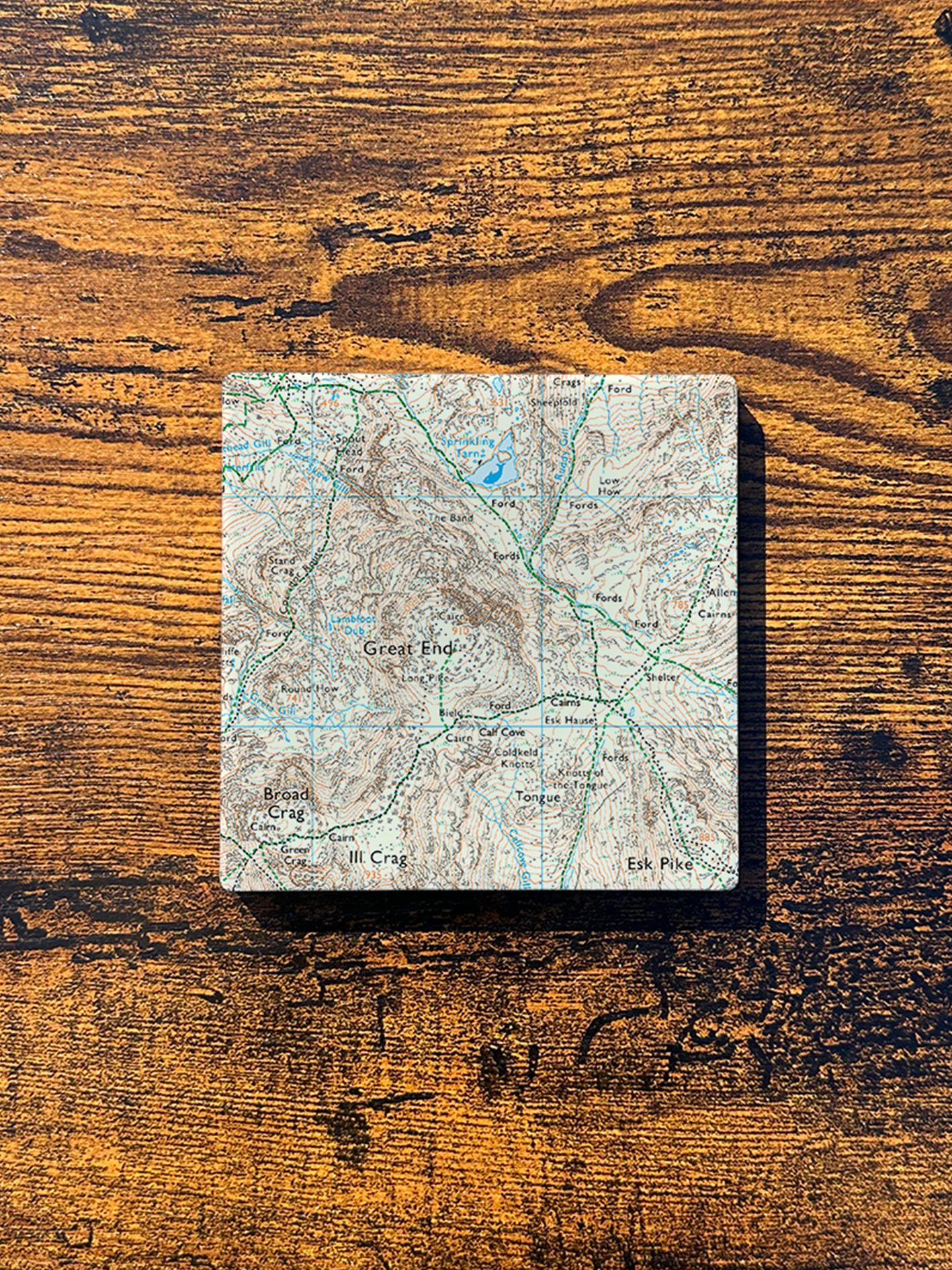 Great End Ceramic Coaster ⇻ Map