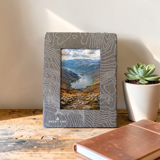 Great End - Lake District - Contour Slate Photo Frame