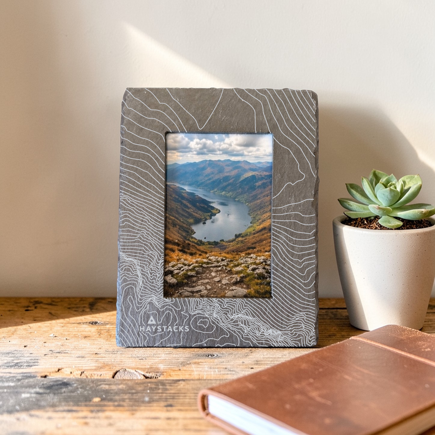 Haystacks - Lake District - Contour Slate Photo Frame