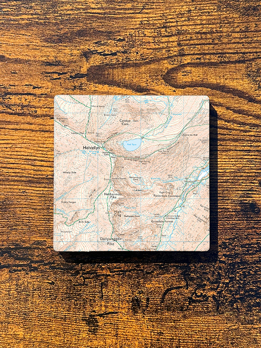 Helvellyn Ceramic Coaster ⇻ Map