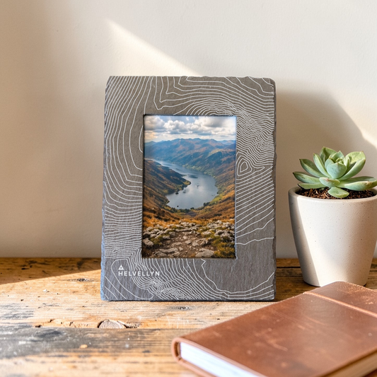 Helvellyn - Lake District - Contour Slate Photo Frame