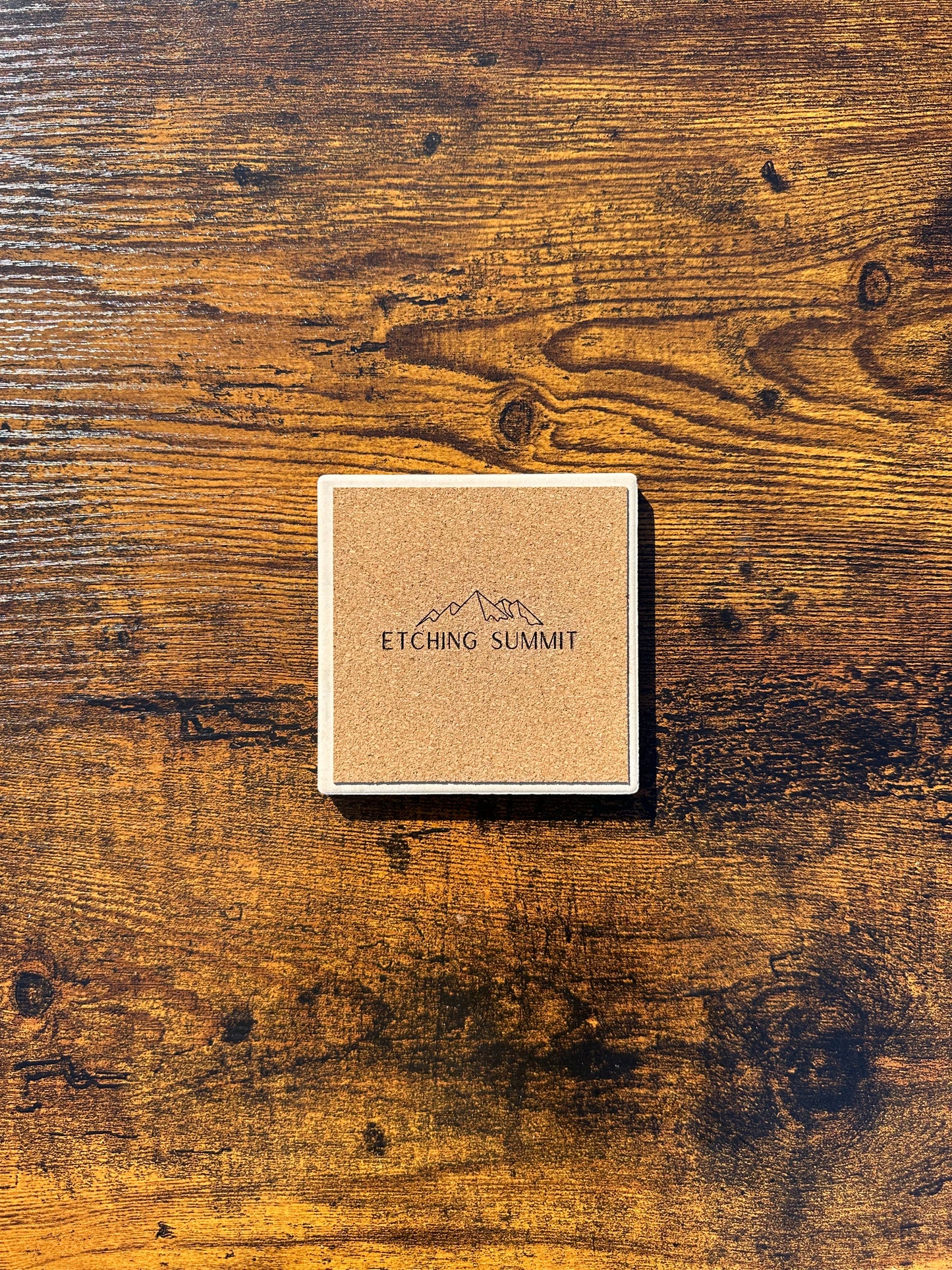 Hay Stacks Ceramic Coaster ⇻ Map