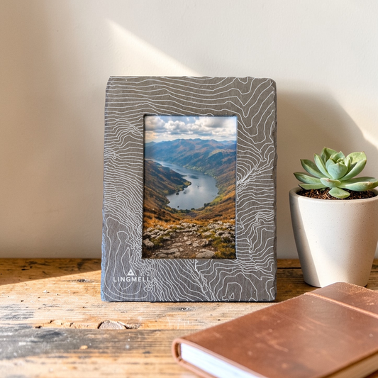 Lingmell - Lake District - Contour Slate Photo Frame
