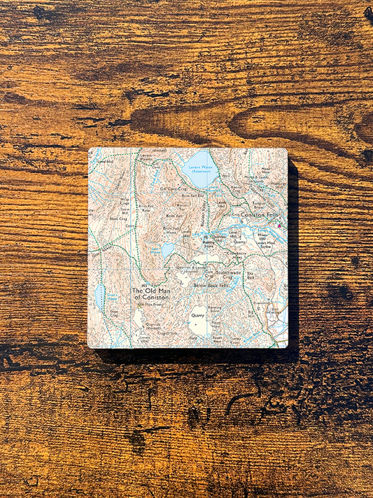 Old Man of Coniston Ceramic Coaster ⇻ Map