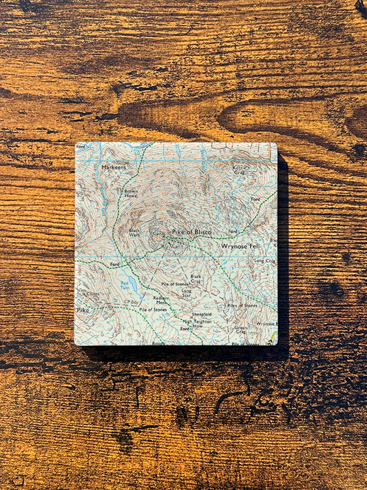 Pike of Blisco Ceramic Coaster ⇻ Map