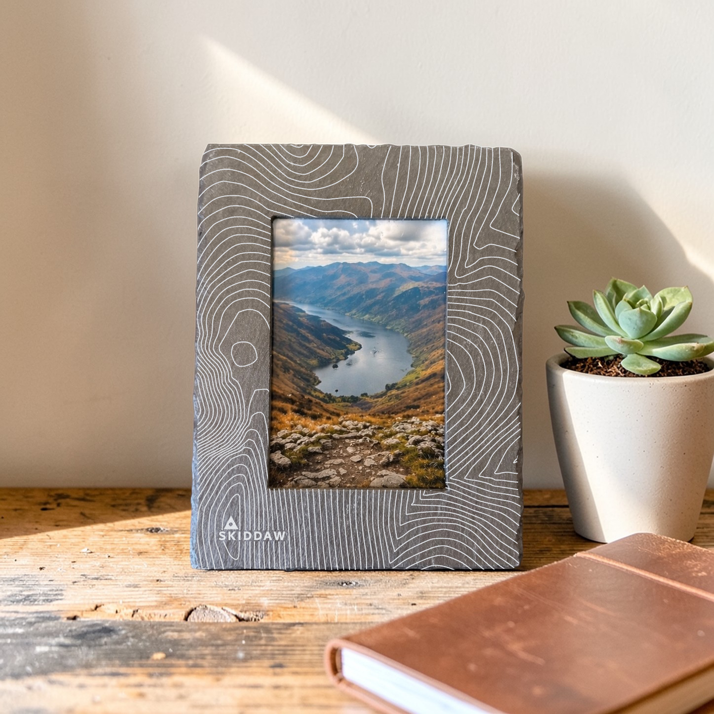 Skiddaw - Lake District - Contour Slate Photo Frame