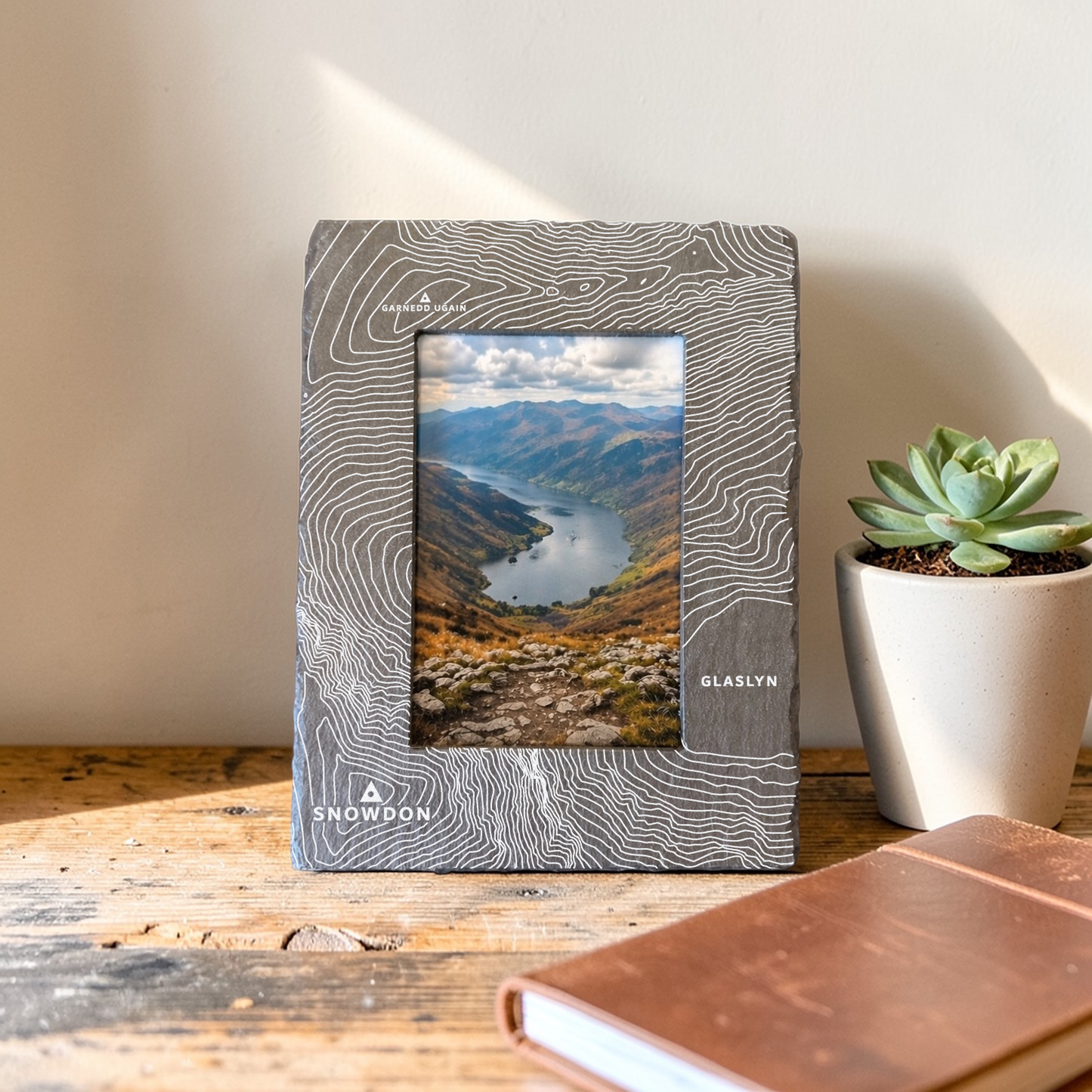 Snowdon - Snowdonia/Eryri - Contour Slate Photo Frame