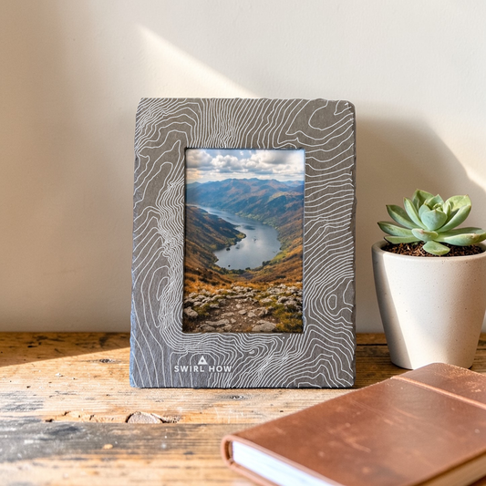 Swirl How - Lake District - Contour Slate Photo Frame