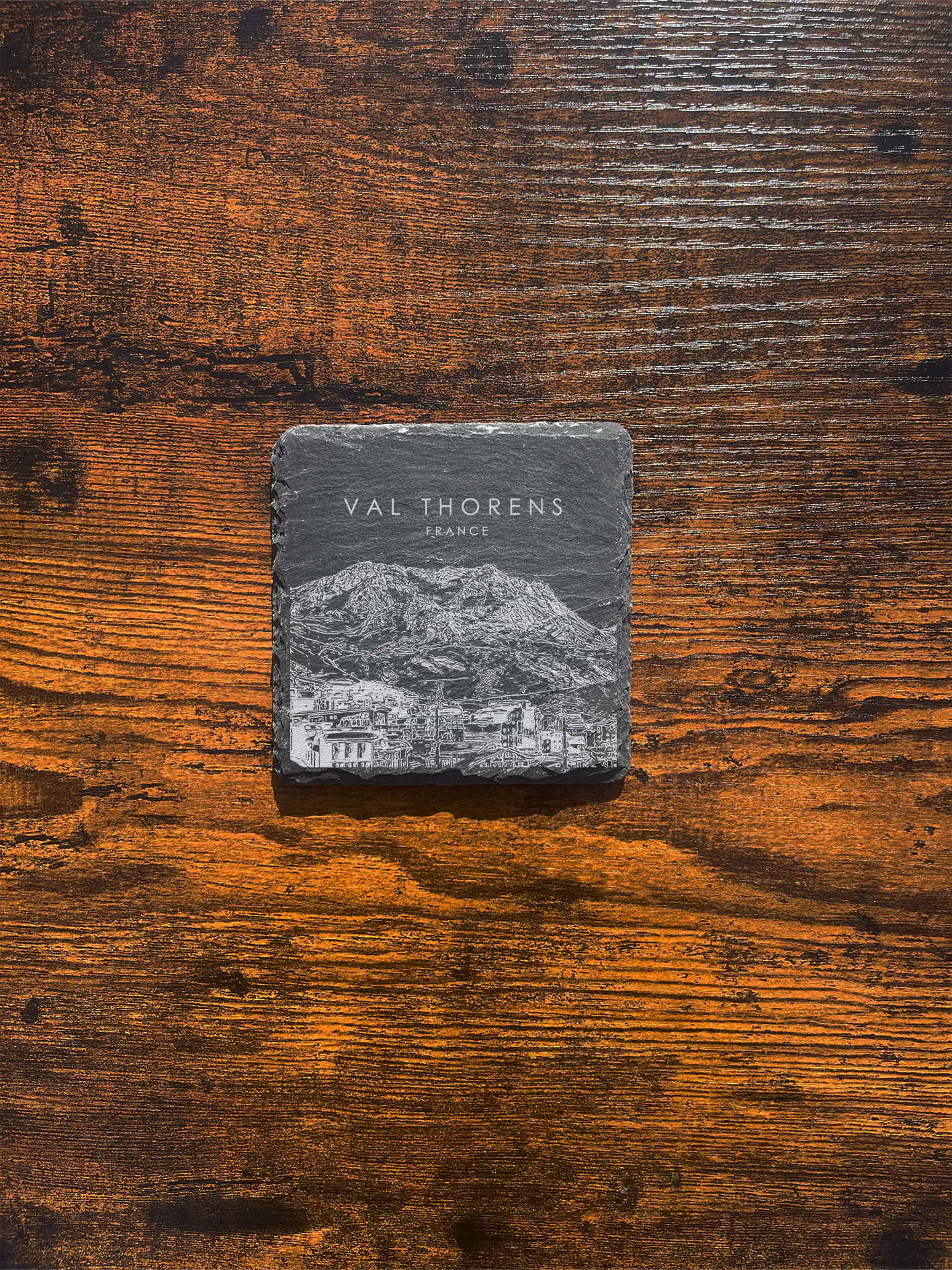 Val Thorens France Slate Coaster
