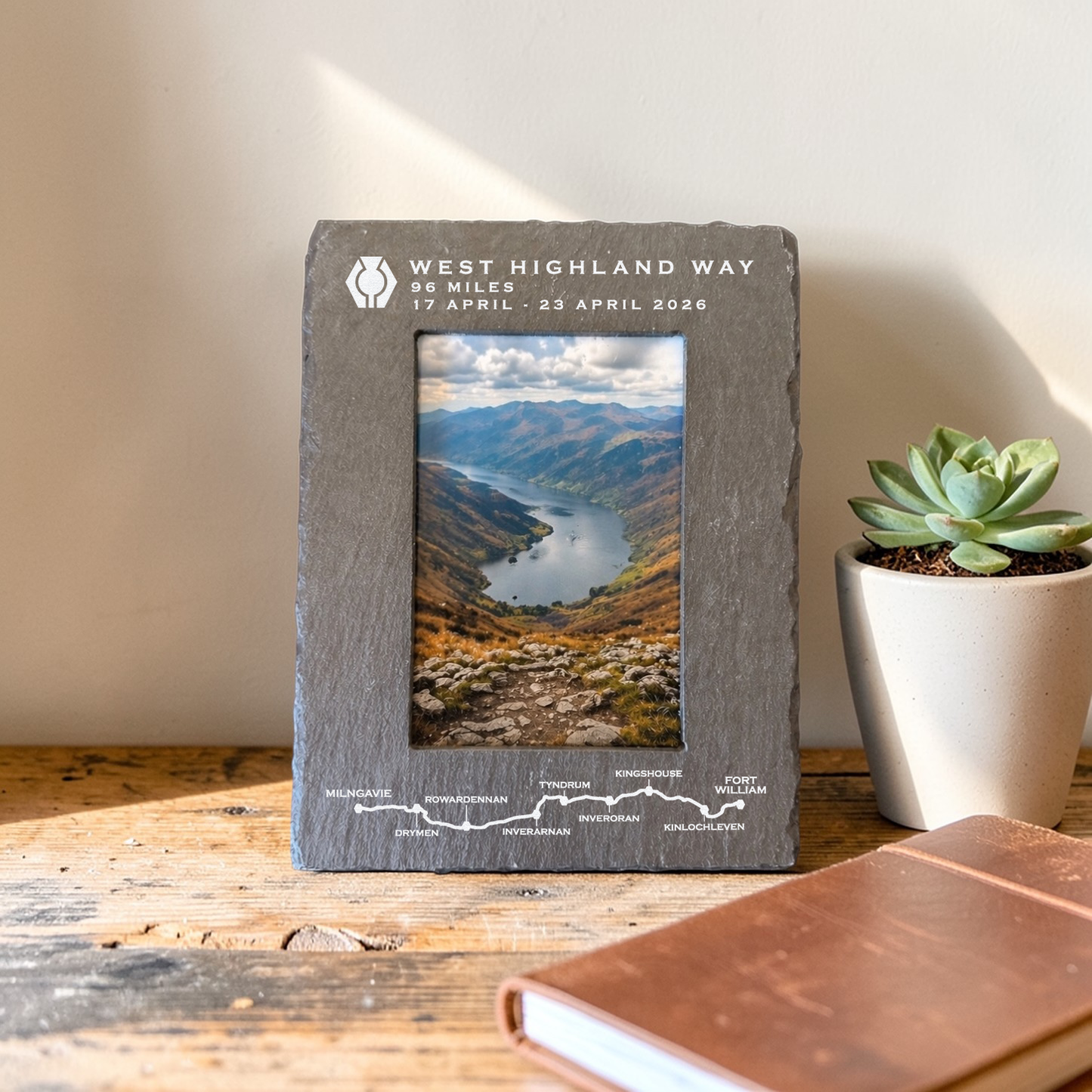 West Highland Way - Route Slate Photo Frame