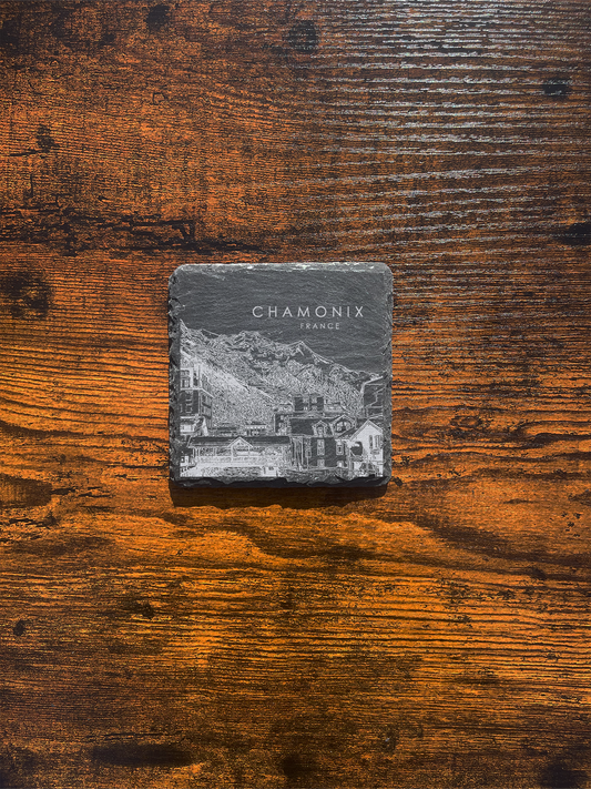 Chamonix France Slate Coaster