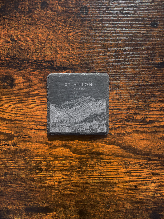 St Anton Ski Resort Slate Coaster