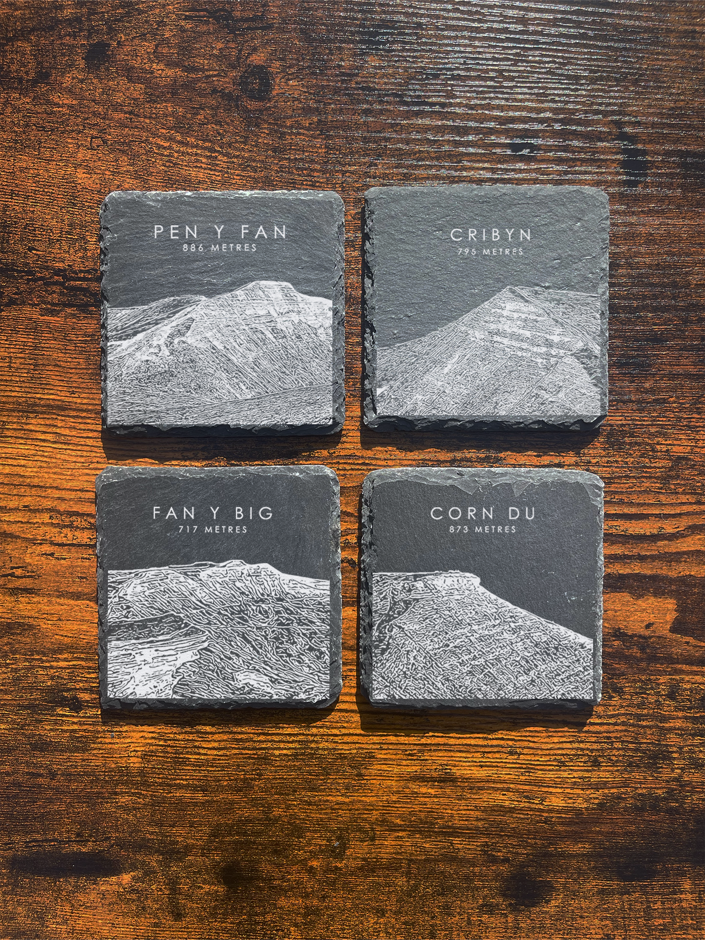 Pen y Fan Horseshoe Set of 4 Coasters ⇻ Sketch