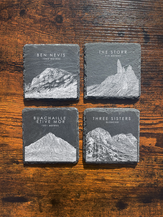 Scottish Highlights Set of 4 Coasters ⇻ Sketch